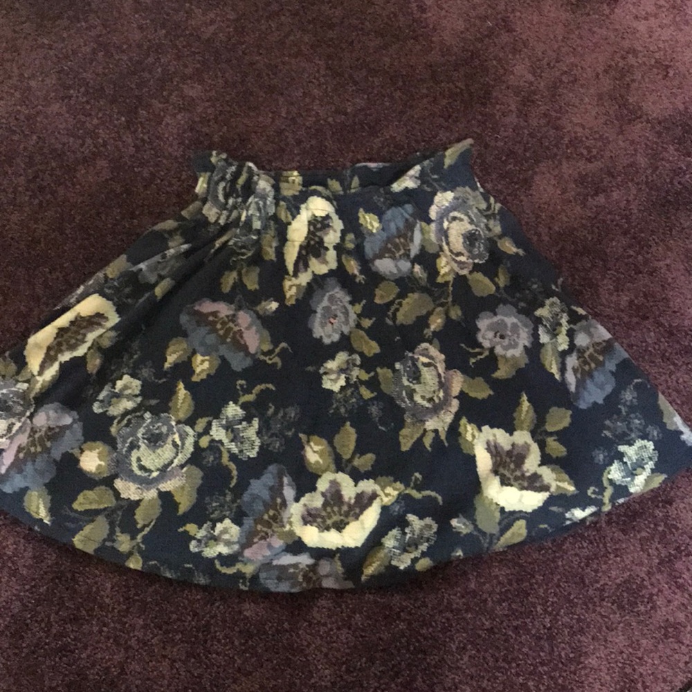 Blue skirt with flowers